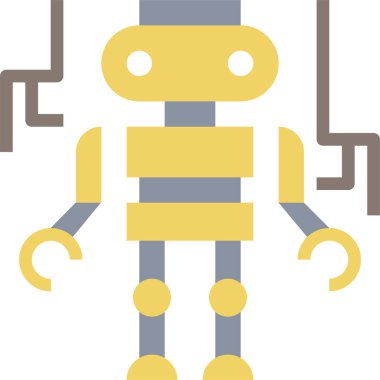 Robot teknolojisi mekanik konsept vektör çizimi 