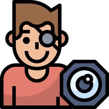 Etkisiz göz simgesi, vektör illüstrasyonu