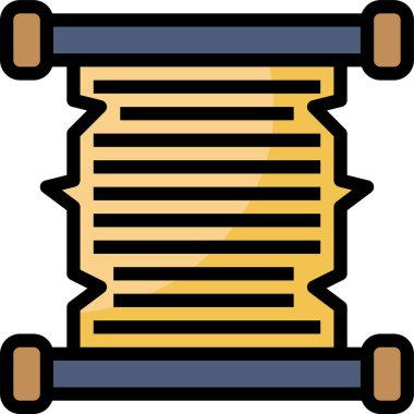 Eski kaydırma simgesi, vektör illüstrasyonu