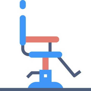 Berber koltuğu simgesi, vektör illüstrasyonu 