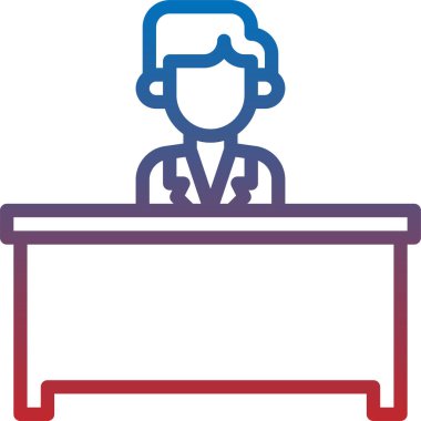 Patron simgesi, vektör illüstrasyonu