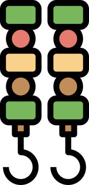 bbq ızgara simgesi, vektör illüstrasyonu