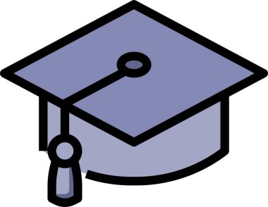 Öğrenci şapka kutsal kişilerin resmi, vektör çizim