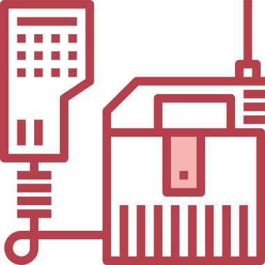 Sırt çantası alıcı simgesi, vektör illüstrasyonu