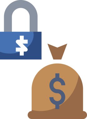 iş ve mali simge konsept vektör çizimi 