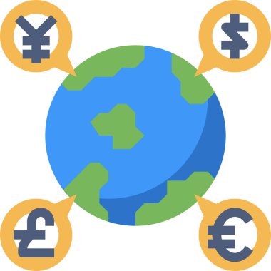 Genel para simgesi, vektör illüstrasyonu