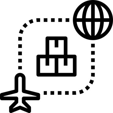 Dünya ızgara simgesi, vektör illüstrasyonu