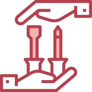 Anahtar ve tornavida, ikon vektör tasarım çizimi, araç simgesi tasarımı