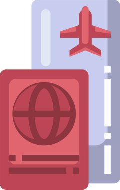 Pasaport, vektör, simge, logo izole görüntü.