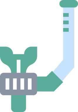 vektör çizimi şnorkel solunumu 