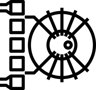 Elektronik bobin simgesi, vektör çizimi