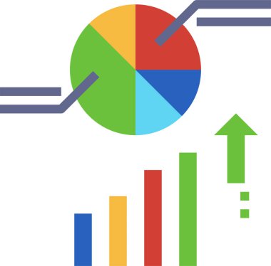 iş grafiği simgesi, vektör illüstrasyonu