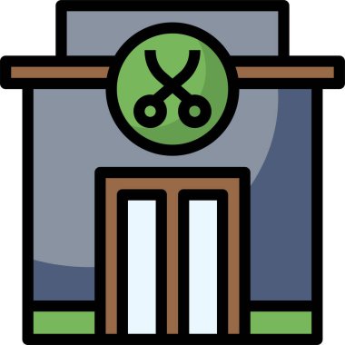 Kuaför Dükkanı kutsal kişilerin resmi, vektör çizim 