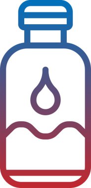 Beyaz arkaplan vektörü illüstrasyonunda Cbd kenevir yağı yağ şişesi simgesi