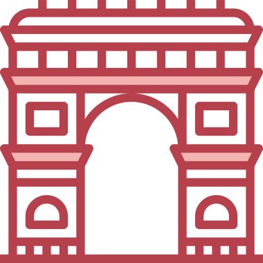 Ark de Triomphe simgesi, vektör illüstrasyonu