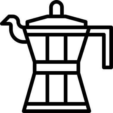Kahve makinesi simgesi, vektör illüstrasyonu