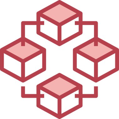 blockchain simgesi, vektör illüstrasyonu