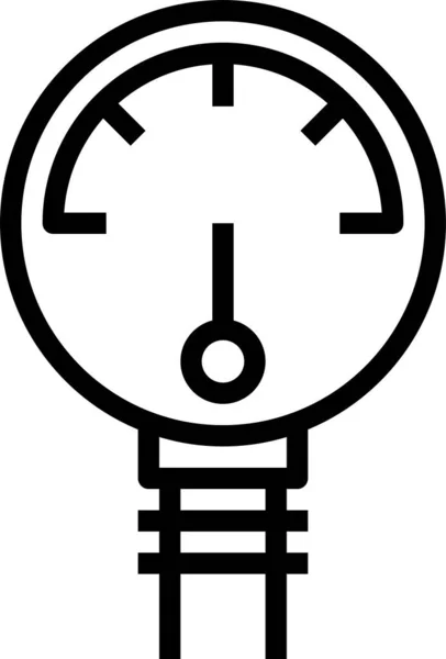 Metervektorlinien Symbol Einfache Elementillustration Meterskizze Aus Smart House Konzept — Stockvektor