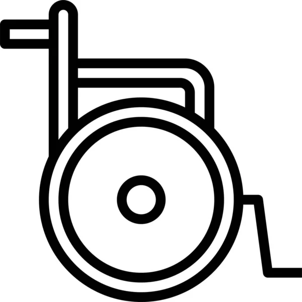 Rollstuhl Icon Vektor Illustration — Stockvektor