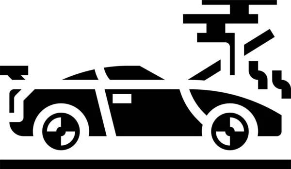 Εικονίδιο Αυτοκινήτου Ατύχημα Εικονογράφηση Διάνυσμα — Διανυσματικό Αρχείο