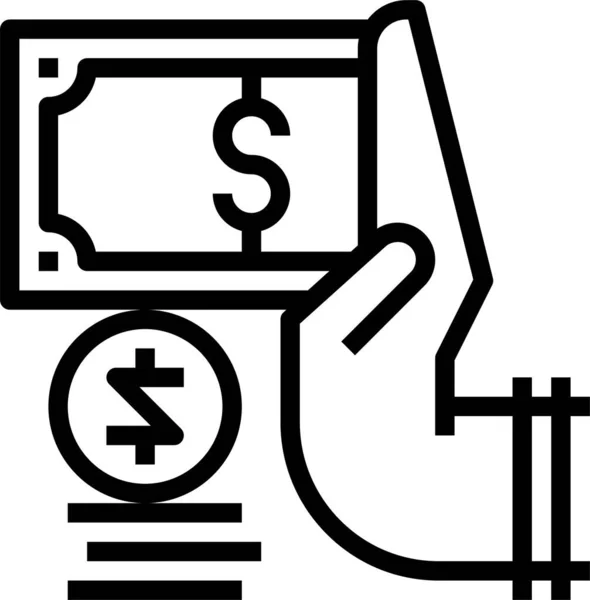 Geld Concept Pictogram Vector Illustratie — Stockvector