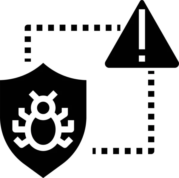 Antivirová Ikona Vektorová Ilustrace — Stockový vektor