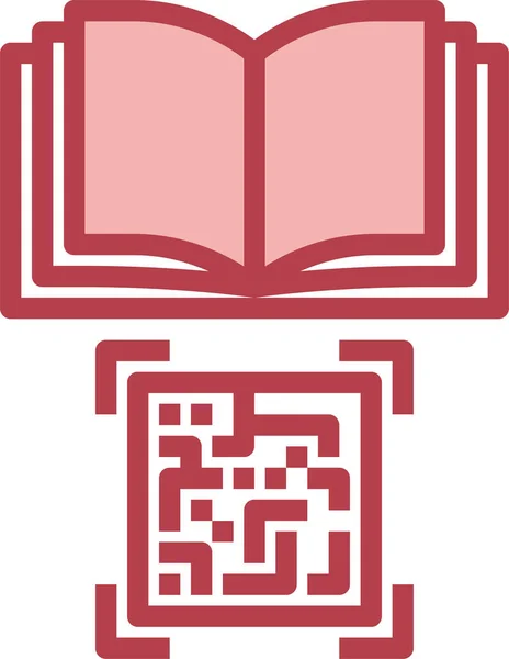 Book Code Icon Vector Illustration — 스톡 벡터