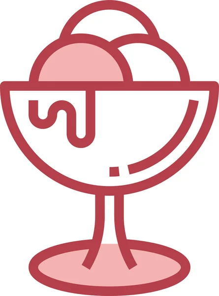 Icono Helado Ilustración Vectorial — Vector de stock