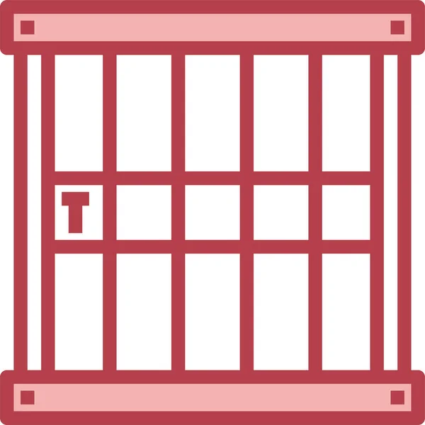 Gefängnis Konzept Symbol Vektor Illustration — Stockvektor