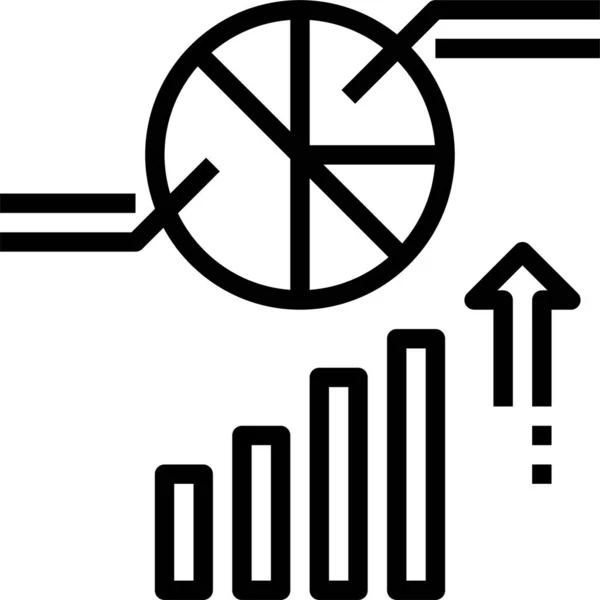 Ícone Gráfico Negócios Ilustração Vetorial —  Vetores de Stock