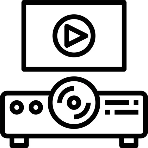 Icono Concepto Vídeo Vector Ilustración — Archivo Imágenes Vectoriales