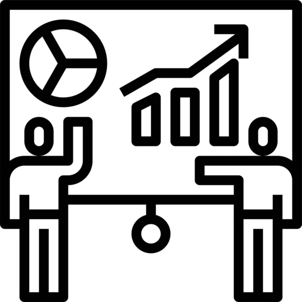 Ikona Obchodního Školení Vektorová Ilustrace — Stockový vektor