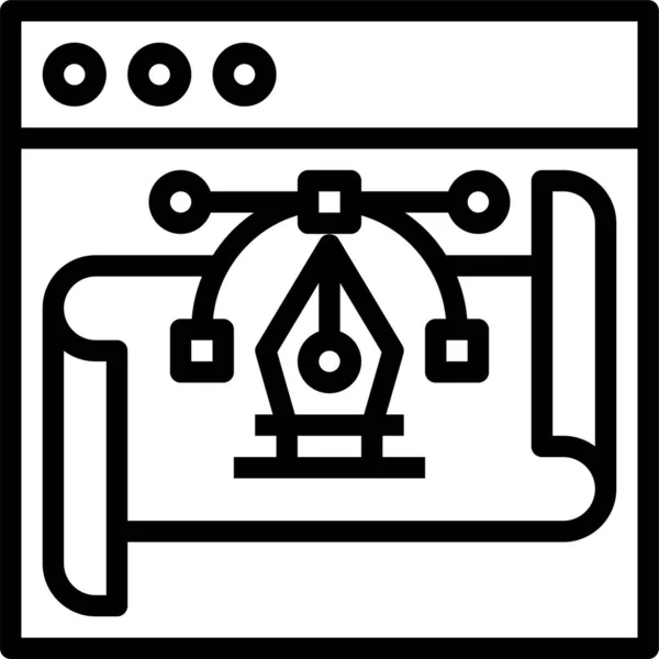 Tasarım Simgesi Vektör Illüstrasyonu — Stok Vektör