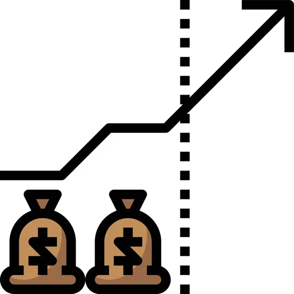 Icône Gain Capital Illustration Vectorielle — Image vectorielle