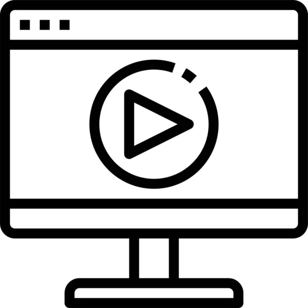 Concepto Televisión Icono Vector Ilustración — Vector de stock