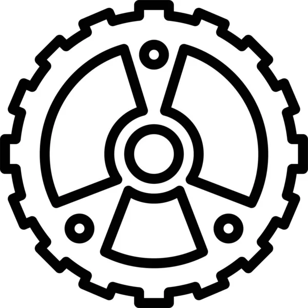 Ikona Koła Zębatego Roweru Ilustracja Wektora — Wektor stockowy