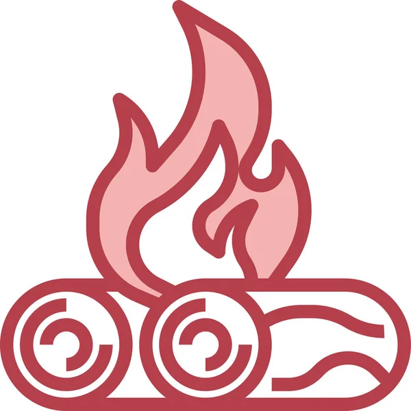 Lagerfeuer Symbol Vektorillustration — Stockvektor