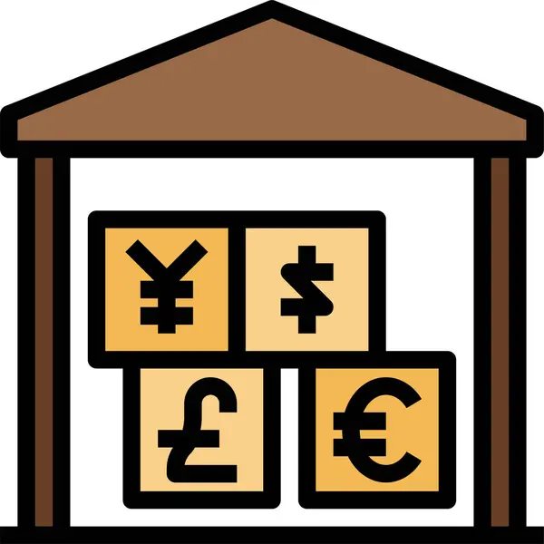 Εικονίδιο Χρηματαγοράς Διανυσματική Απεικόνιση — Διανυσματικό Αρχείο