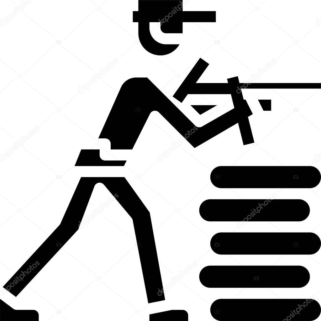 Army man icon, vector illustration