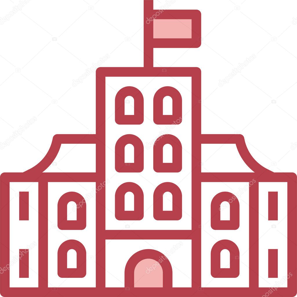 Church icon, vector illustration