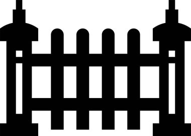 çit simgesi, vektör çizimi