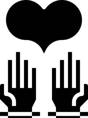 Charity simgesi, vektör illüstrasyonu