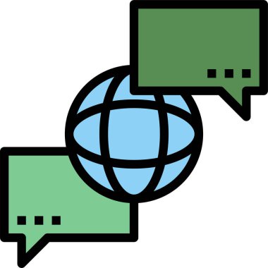 İletiler sohbet iletişim konsepti vektör illüstrasyonuName 