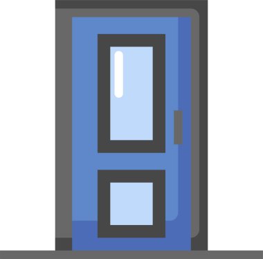 Kapı simgesi, vektör illüstrasyonu