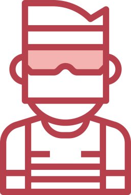 asker simgesi vektör illüstrasyonu 