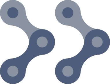 Bisiklet zinciri simgesi, vektör illüstrasyonu