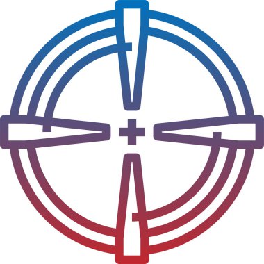 Hedef simgesi, vektör illüstrasyonu