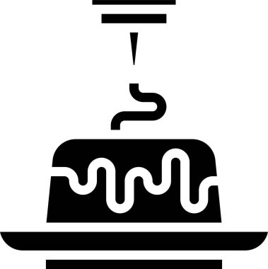Puding simgesi, vektör illüstrasyonu