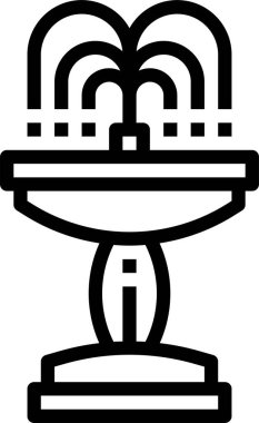 Çeşme simgesi, vektör çizimi