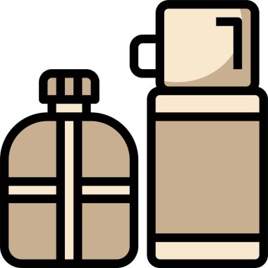 Kantin ikonu, vektör illüstrasyonu